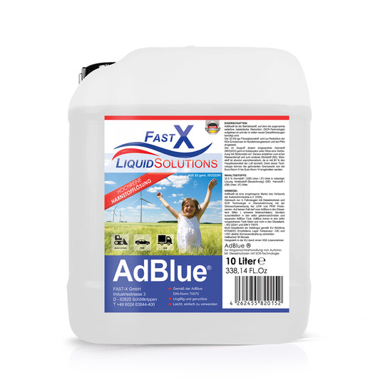AdBlue 10 Liter Kanister mit Einfüllschlauch – Umweltfreundliche Lösung für saubere Emissionen