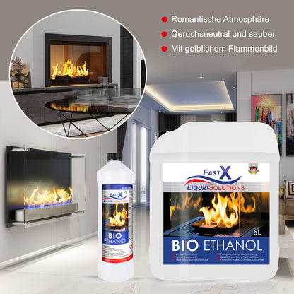 Bio Ethanol 1L – 100% Natürlich, für Ethanolkamine & Alkoholbrenner.